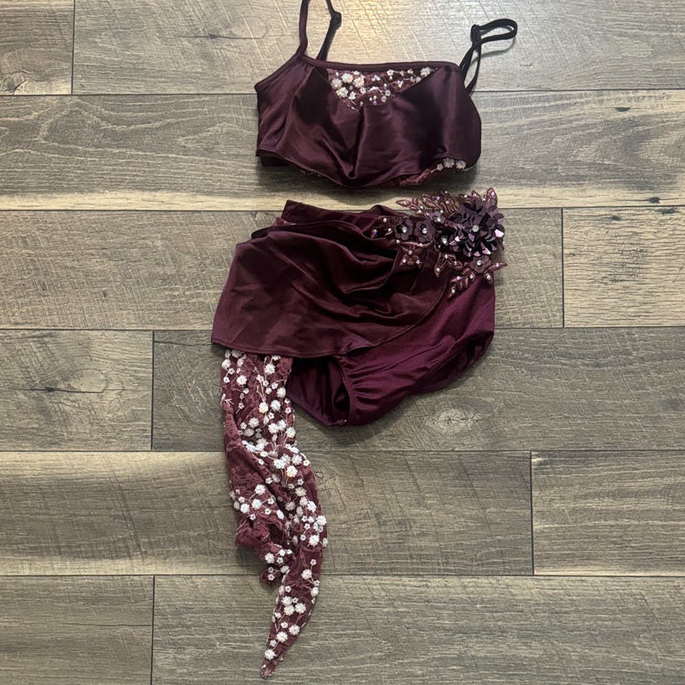 Weissman Burgundy Kids Dance Costume